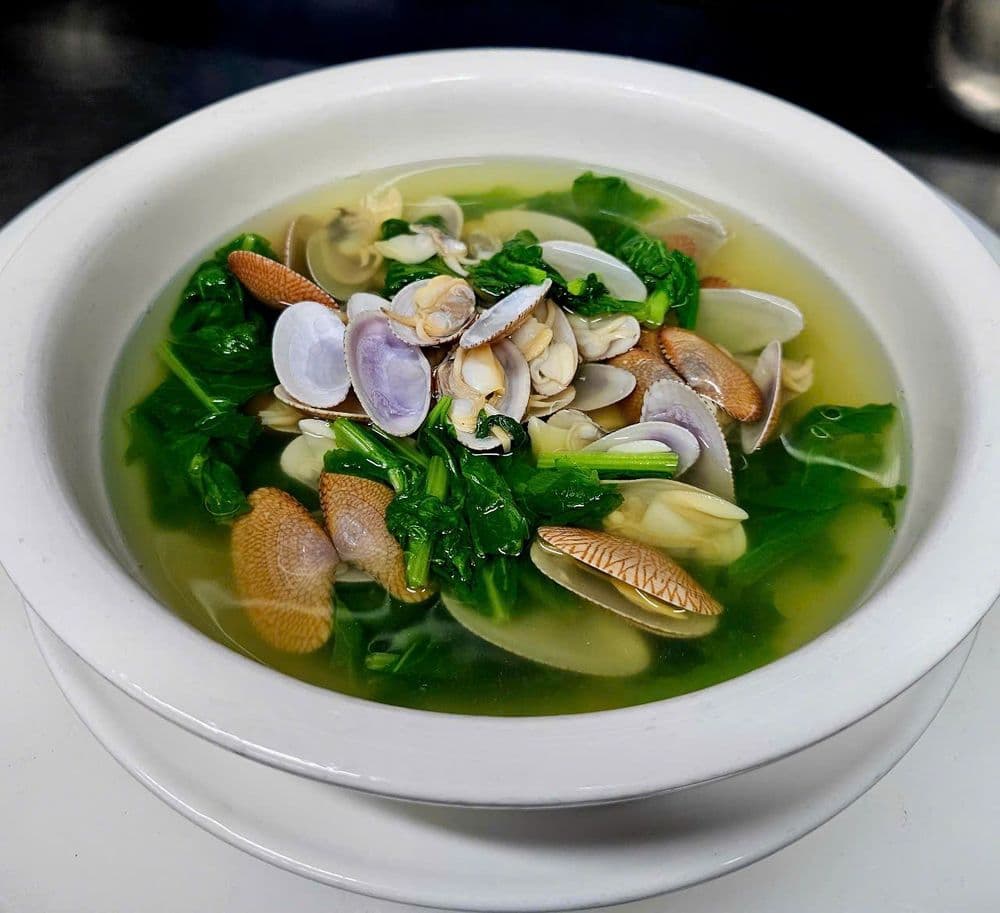 Canh ngao rau cải